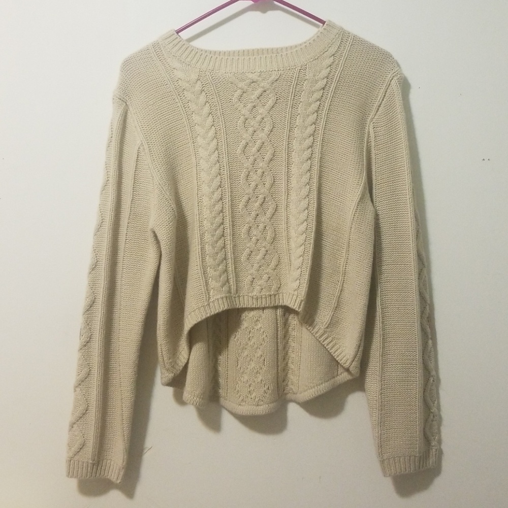 Hi low crop sweater
